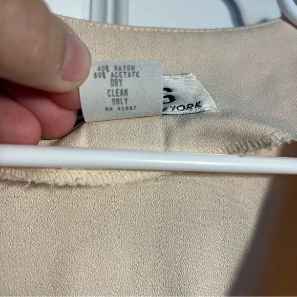 Vintage Briggs Cream Crinkle Textured Button Front Long Sleeve Top Size Large - Picture 8 of 11